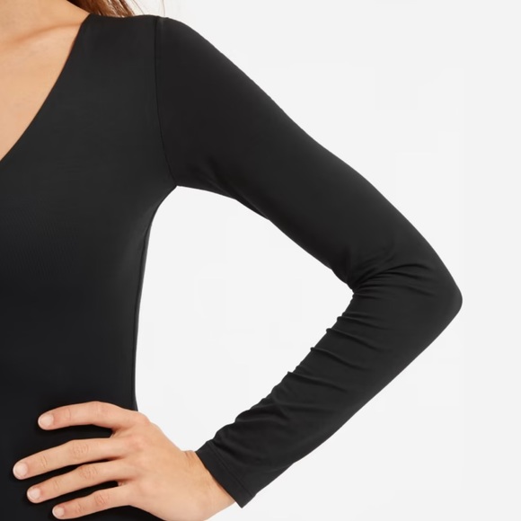 Everlane The Long-Sleeve V-Neck Bodysuit Size XS NWT - Picture 3 of 5